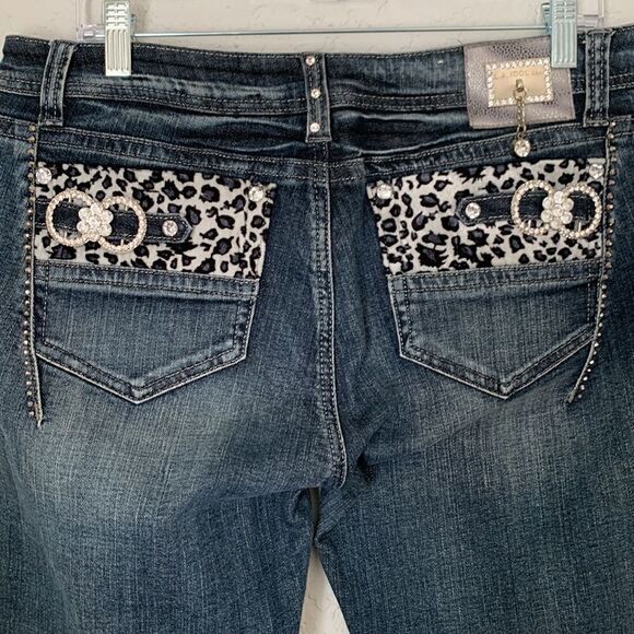 L.A. Idol Embellished Women’s Jeans Size 13. W35 L31,5 - Picture 2 of 11